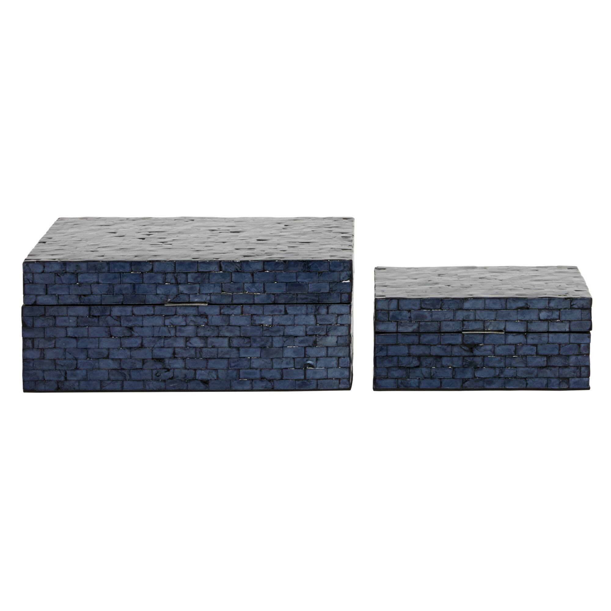 Blue Capiz Coastal Box Set